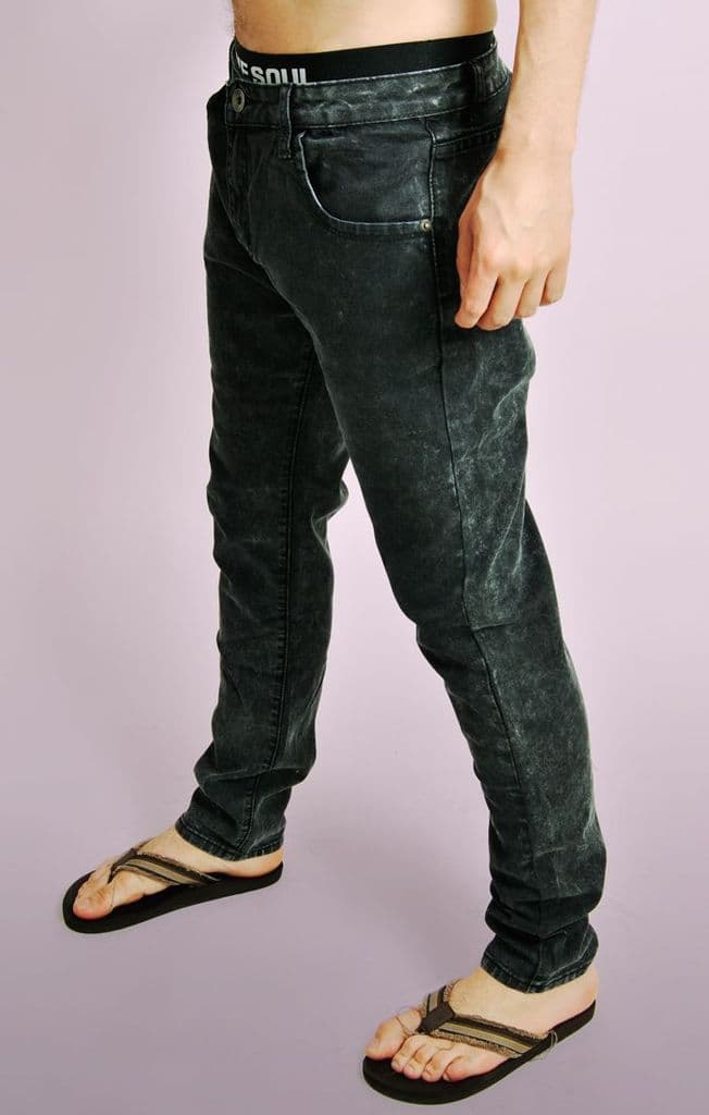 acid wash slim fit jeans